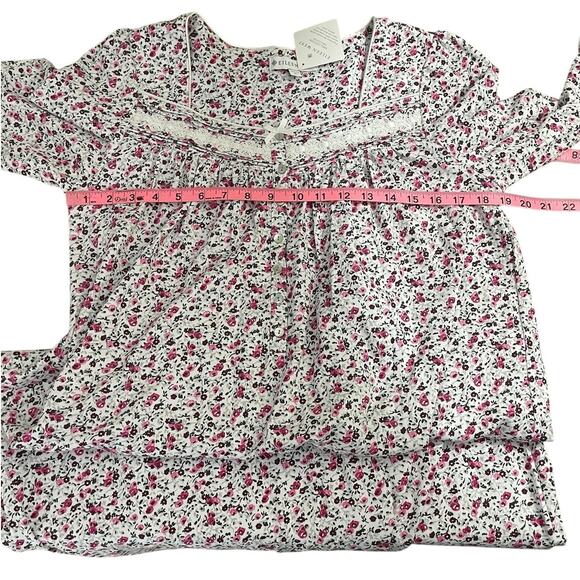 Eileen West Cotton Jersey Waltz Floral Nightgown Size Small Cottage Prairie NEW - Picture 10 of 11